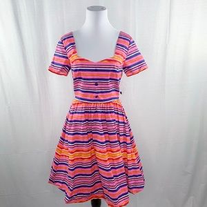 ModCloth Cycling in Seville dress in stripes NWOT